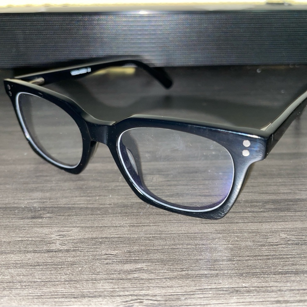 Yesglasses MEDHI Black Geek-Chic Square Geometric Eyeglasses